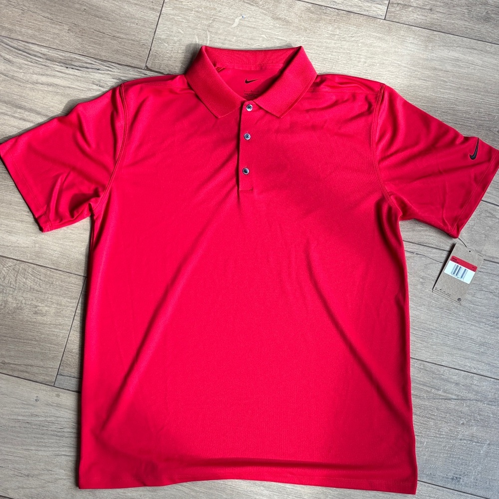Nike Men's Red Polo Golf Shirt NWT